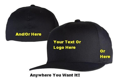 Custom embroidered flexfit hat - custom,